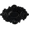 Ekena Millwork Kinsley Flowing Leaf Ceiling Medallion, Hand-Painted Jet Black, 30 3/8"W x 20 3/4"H x 1"P CM30KIBLF - alternate 1